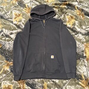 Vintage Faded Carhartt Hoodie Black Carhartt Hoodie Size L Tall Fit